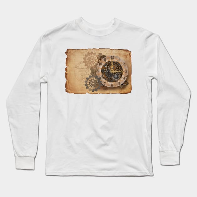 Steampunk Watch Long Sleeve T-Shirt by sibosssr